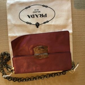 PRADA clutch with chain